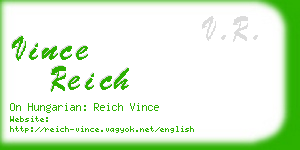 vince reich business card